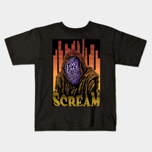 Scream VI (Scream 6) ghostface lostface horror movie graphic design Kids T-Shirt